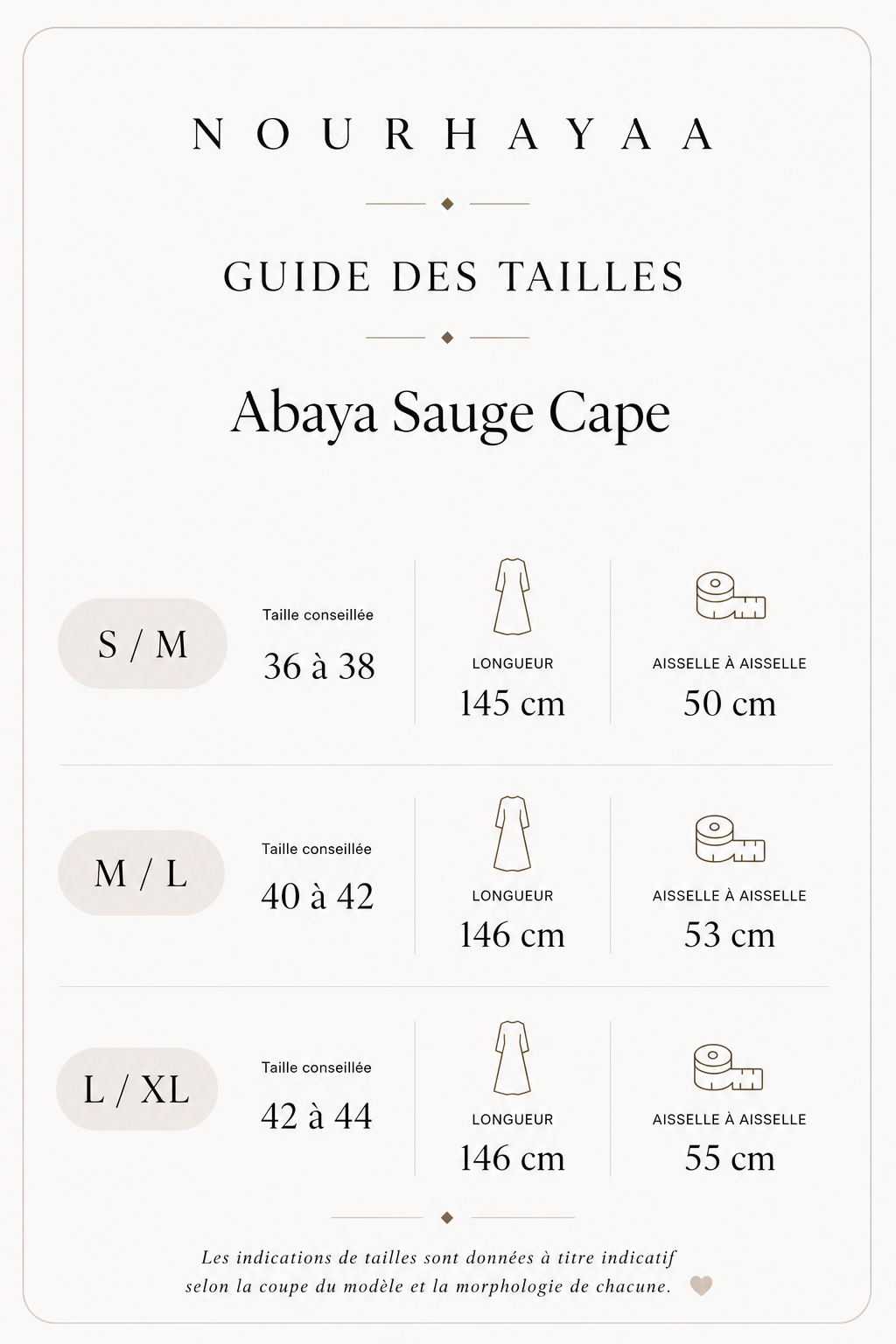 Abaya Sauge Cape