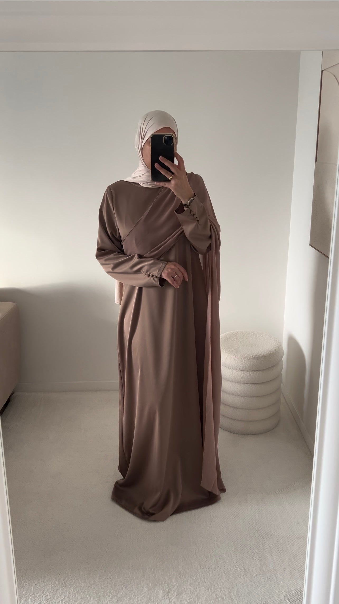 Abaya Taupe Cape