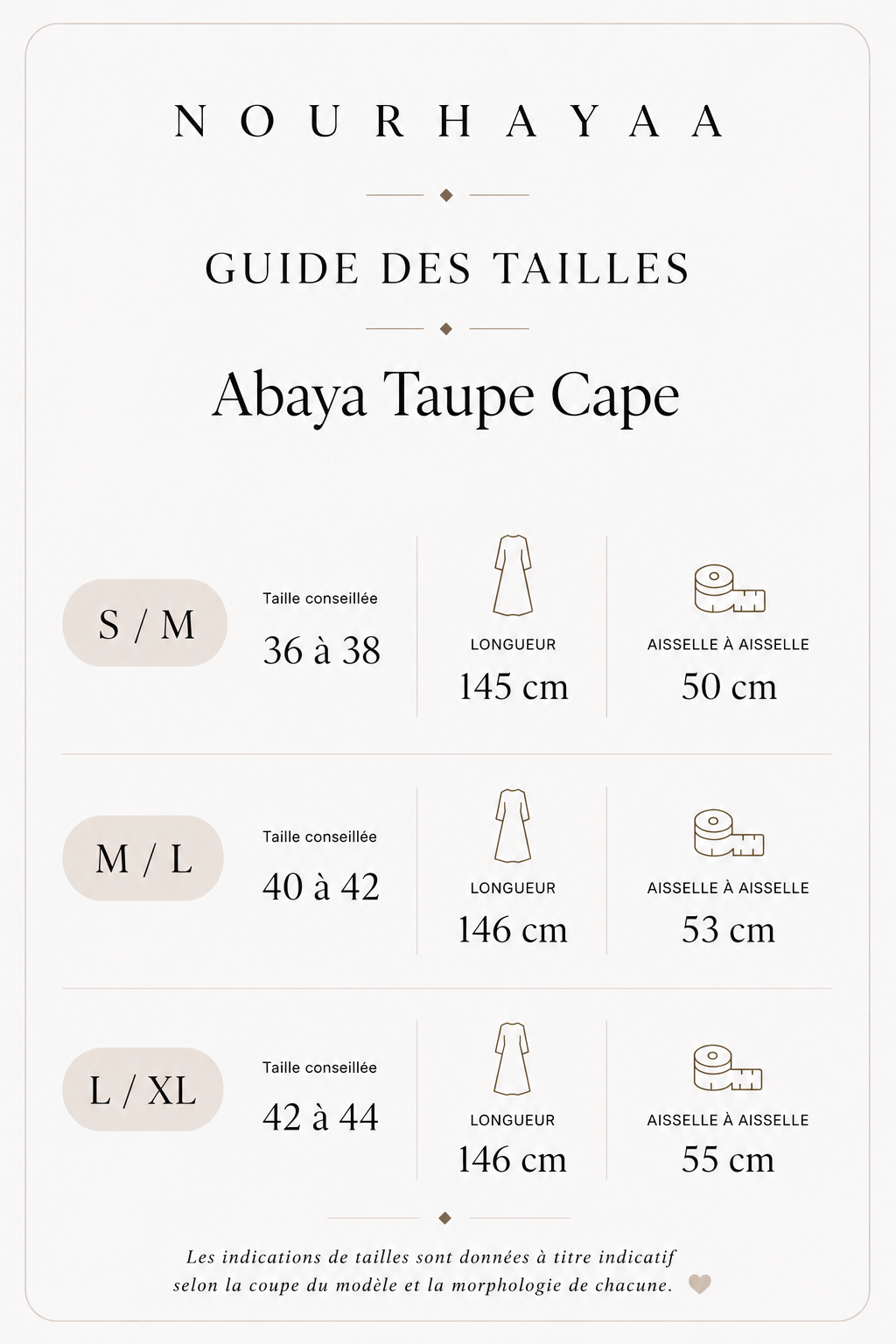 Abaya Taupe Cape